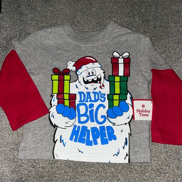 Holiday Time Other - Brand New With Tags Baby Boys 18 Month Christmas Holiday Yeti Shirt Dads Helper